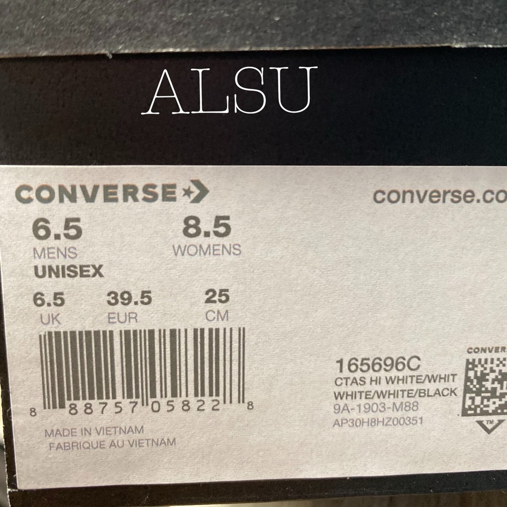 Converse Ctas HI Big Logo White W AUTHENTIC - Picture 7 of 7